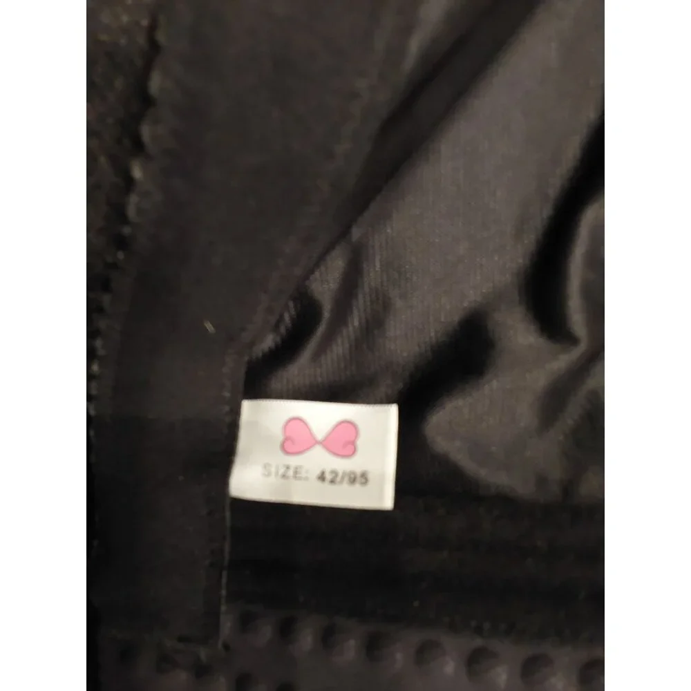 NEW Doosinki Women's Plus Size Black Butterfly Bra Front Close. Wireless. 42/95 - Picture 4 of 6